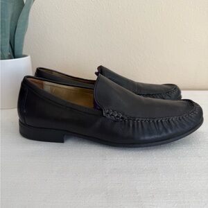 Johnston & Murphy Black Leather Casual Loafers